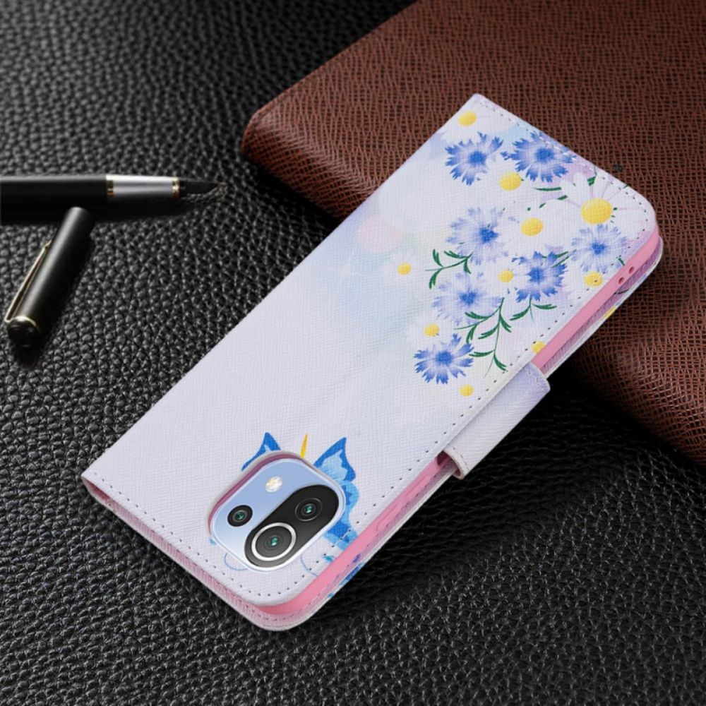 Flip Case Für Xiaomi Mi 11 Lite 5G NE / Mi 11 Lite 4G / 5G Traumschmetterlinge