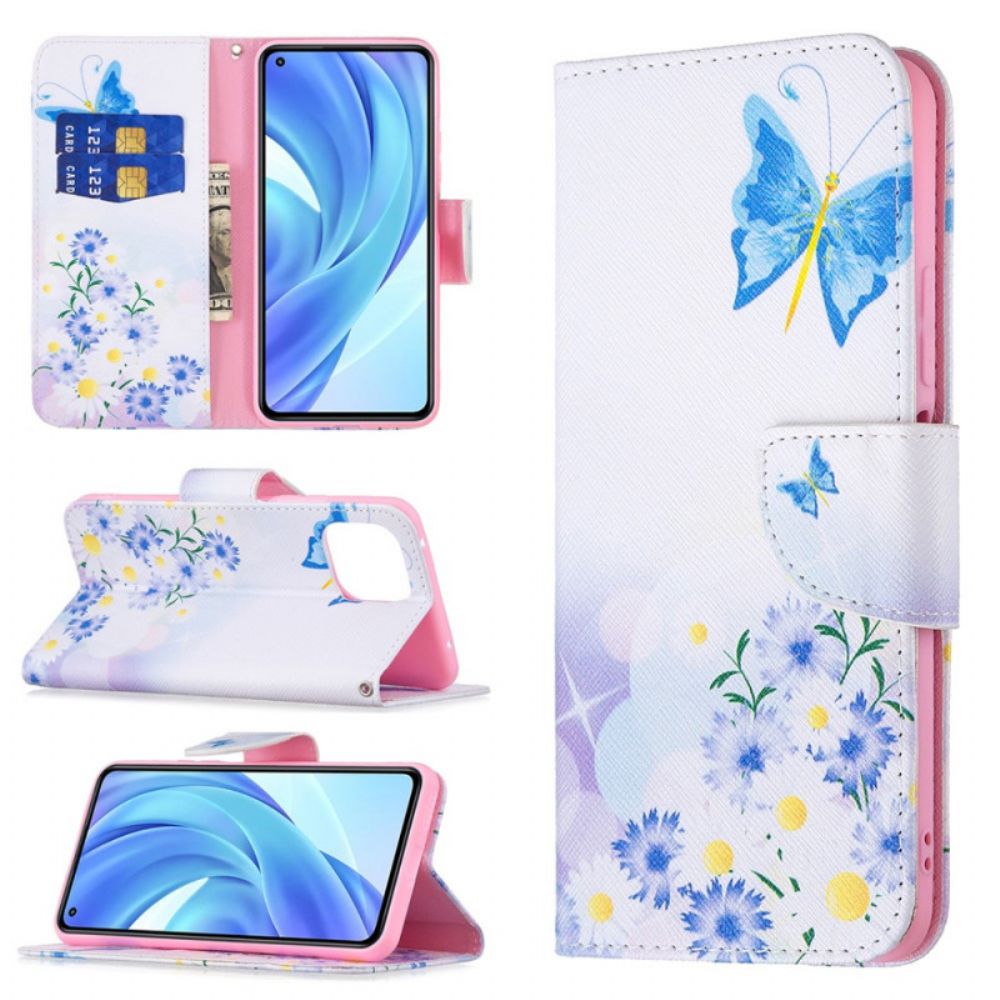 Flip Case Für Xiaomi Mi 11 Lite 5G NE / Mi 11 Lite 4G / 5G Traumschmetterlinge