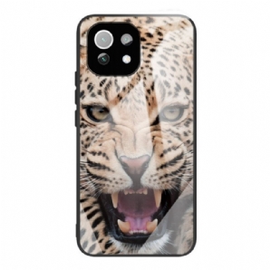 Handyhülle Für Xiaomi Mi 11 Lite 5G NE / Mi 11 Lite 4G / 5G Gehärtetes Leopardenglas