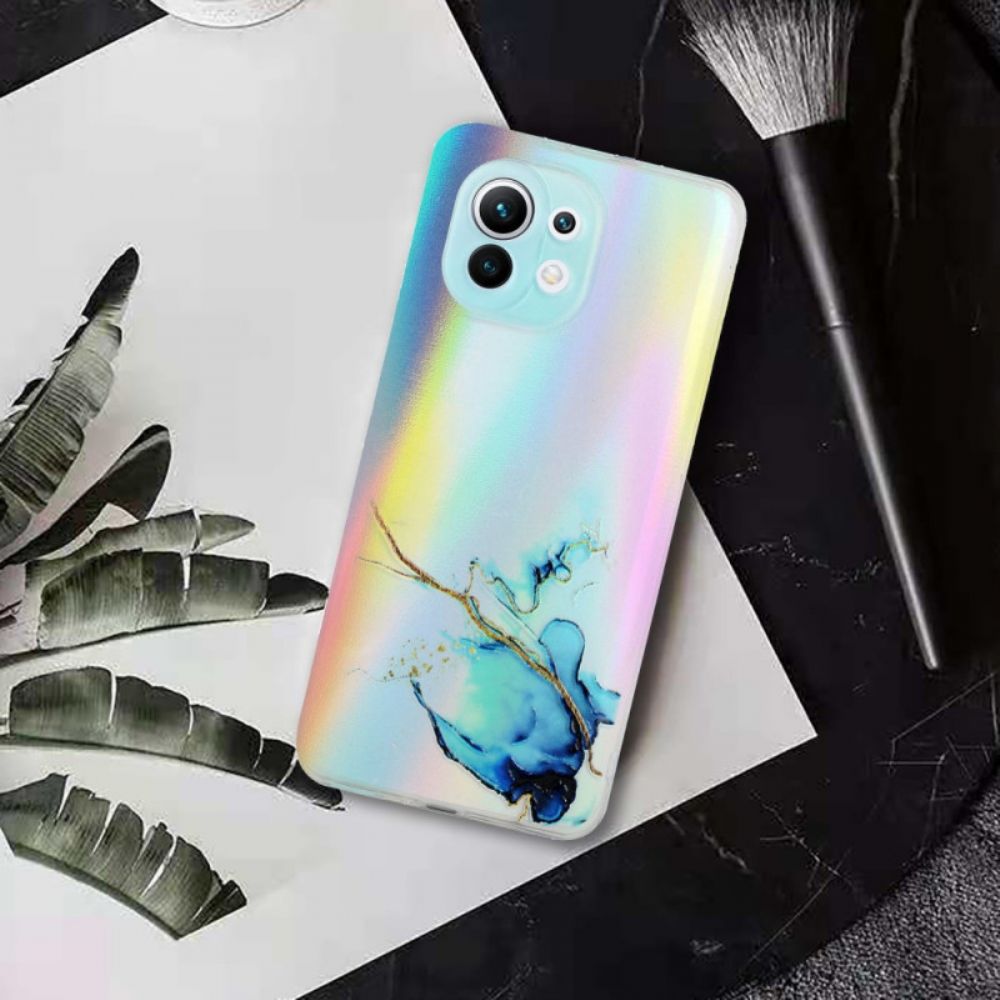 Handyhülle Für Xiaomi Mi 11 Lite 5G NE / Mi 11 Lite 4G / 5G Lasereffekt-marmor