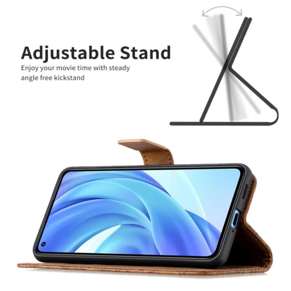 Lederhüllen Für Xiaomi Mi 11 Lite 5G NE / Mi 11 Lite 4G / 5G Mit Kordel Barockriemen Schmetterling