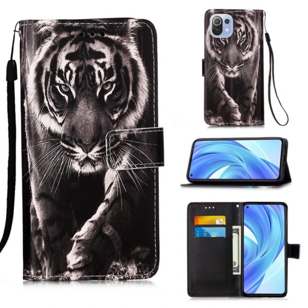 Lederhüllen Für Xiaomi Mi 11 Lite 5G NE / Mi 11 Lite 4G / 5G Nachtiger