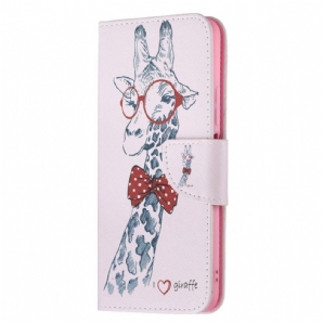 Lederhüllen Für Xiaomi Mi 11 Lite 5G NE / Mi 11 Lite 4G / 5G Nerdige Giraffe