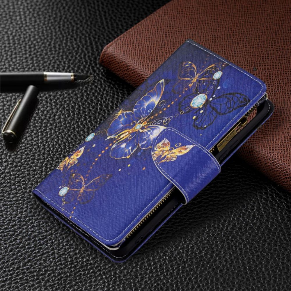 Lederhüllen Für Xiaomi Mi 11 Lite 5G NE / Mi 11 Lite 4G / 5G Schmetterlingstasche Mit Reißverschluss