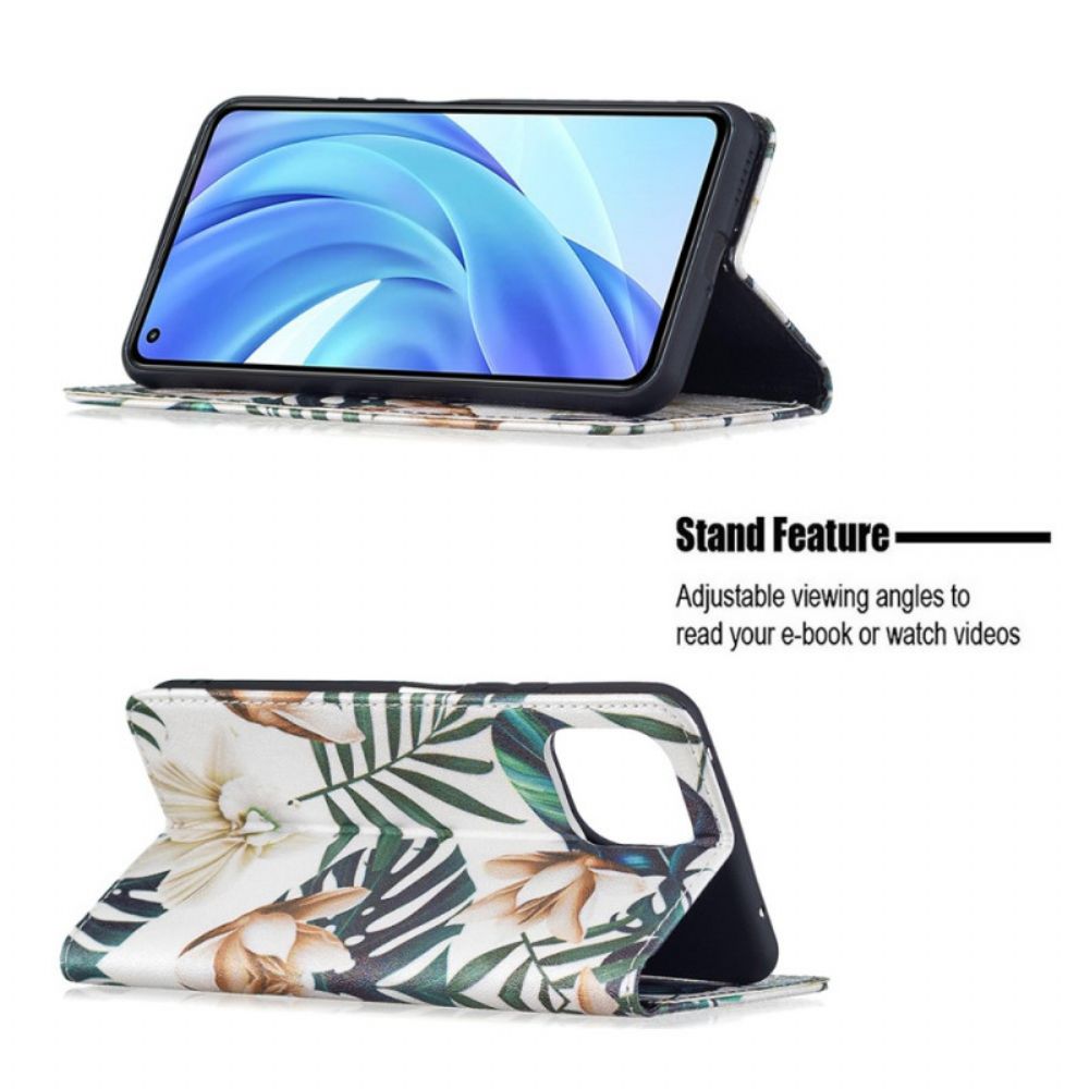 Schutzhülle Für Xiaomi Mi 11 Lite 5G NE / Mi 11 Lite 4G / 5G Flip Case Blätter