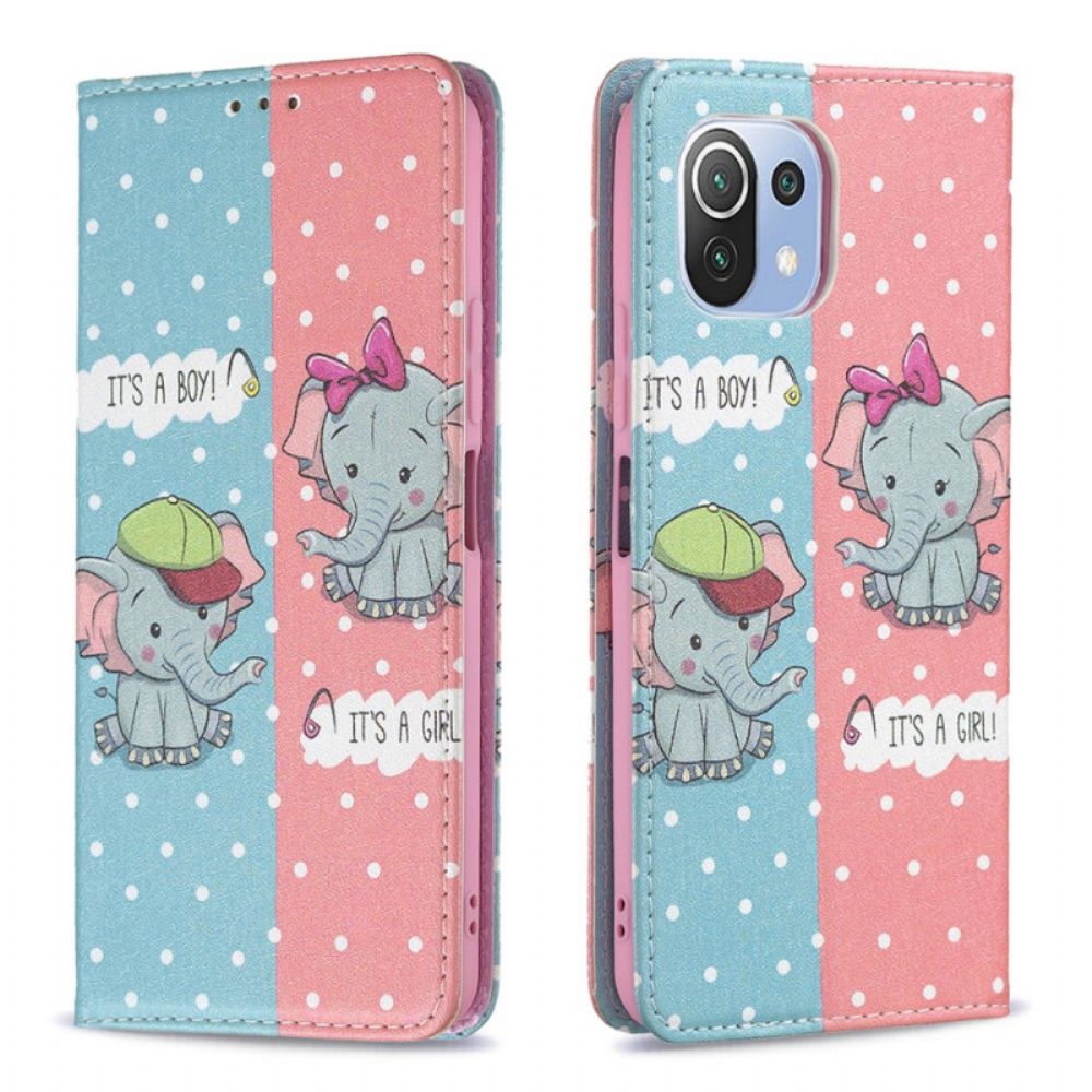Schutzhülle Für Xiaomi Mi 11 Lite 5G NE / Mi 11 Lite 4G / 5G Flip Case Elefantenbabys