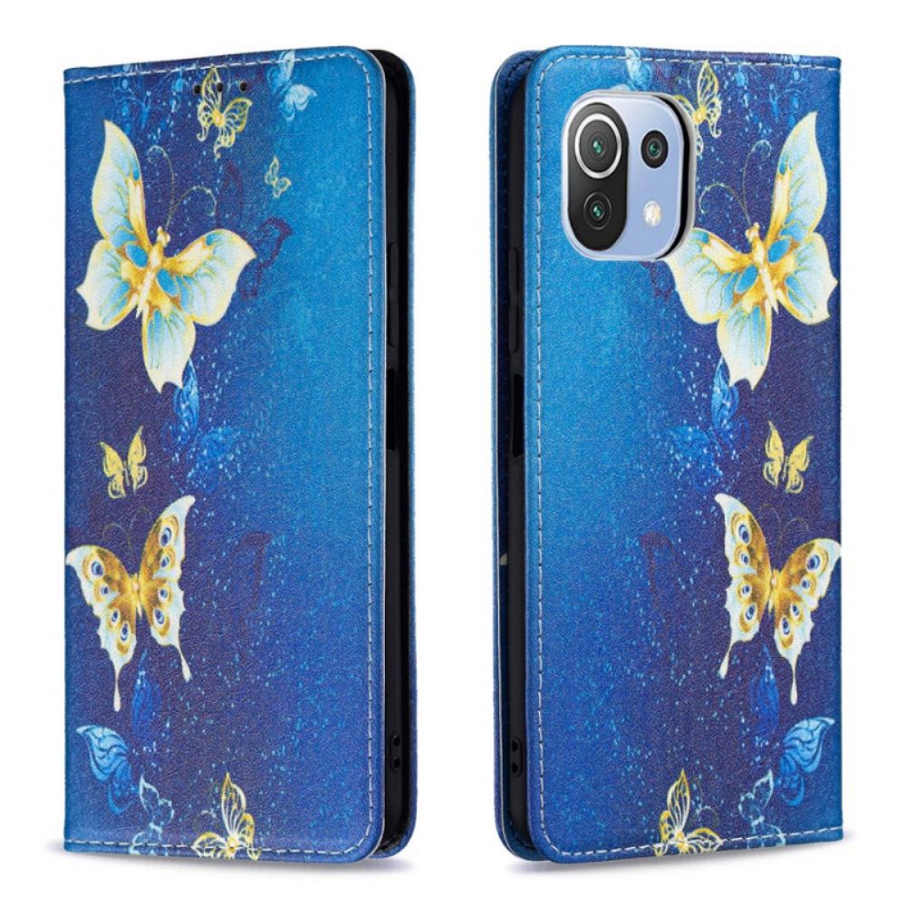 Schutzhülle Für Xiaomi Mi 11 Lite 5G NE / Mi 11 Lite 4G / 5G Flip Case Schmetterlinge