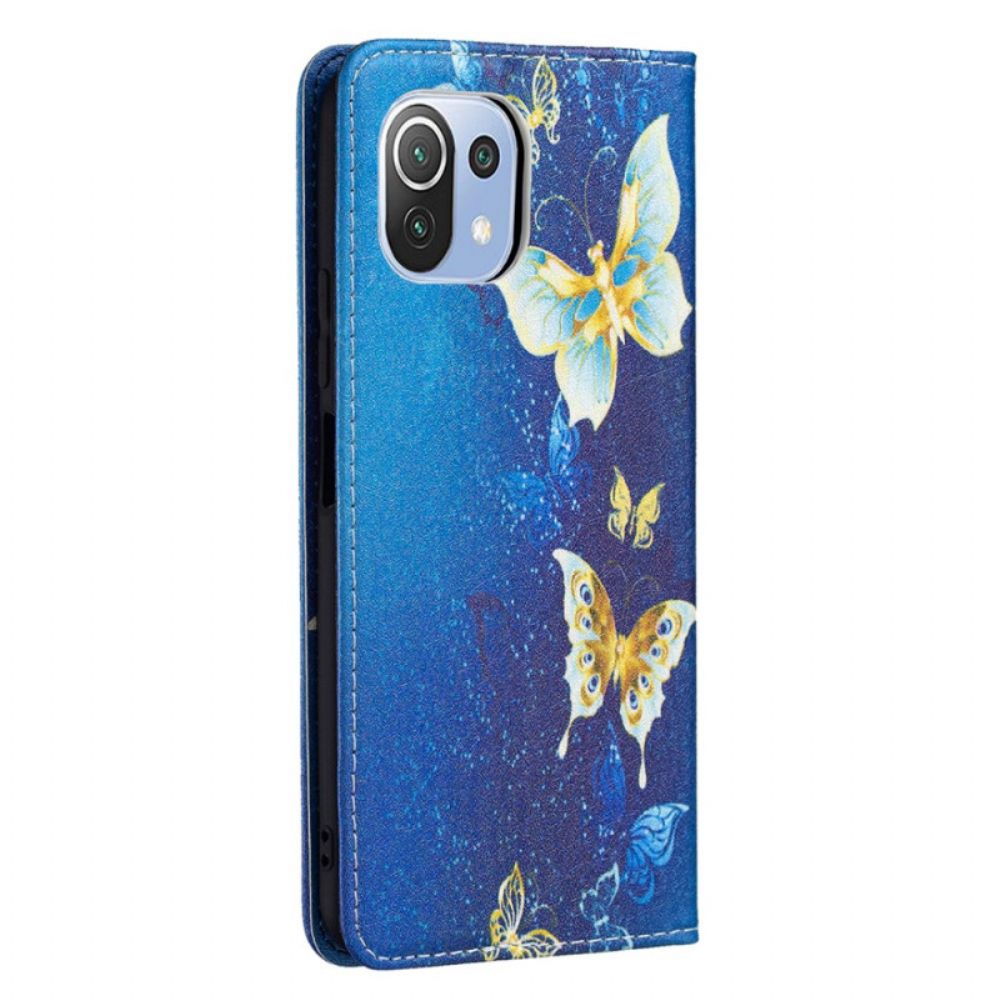 Schutzhülle Für Xiaomi Mi 11 Lite 5G NE / Mi 11 Lite 4G / 5G Flip Case Schmetterlinge