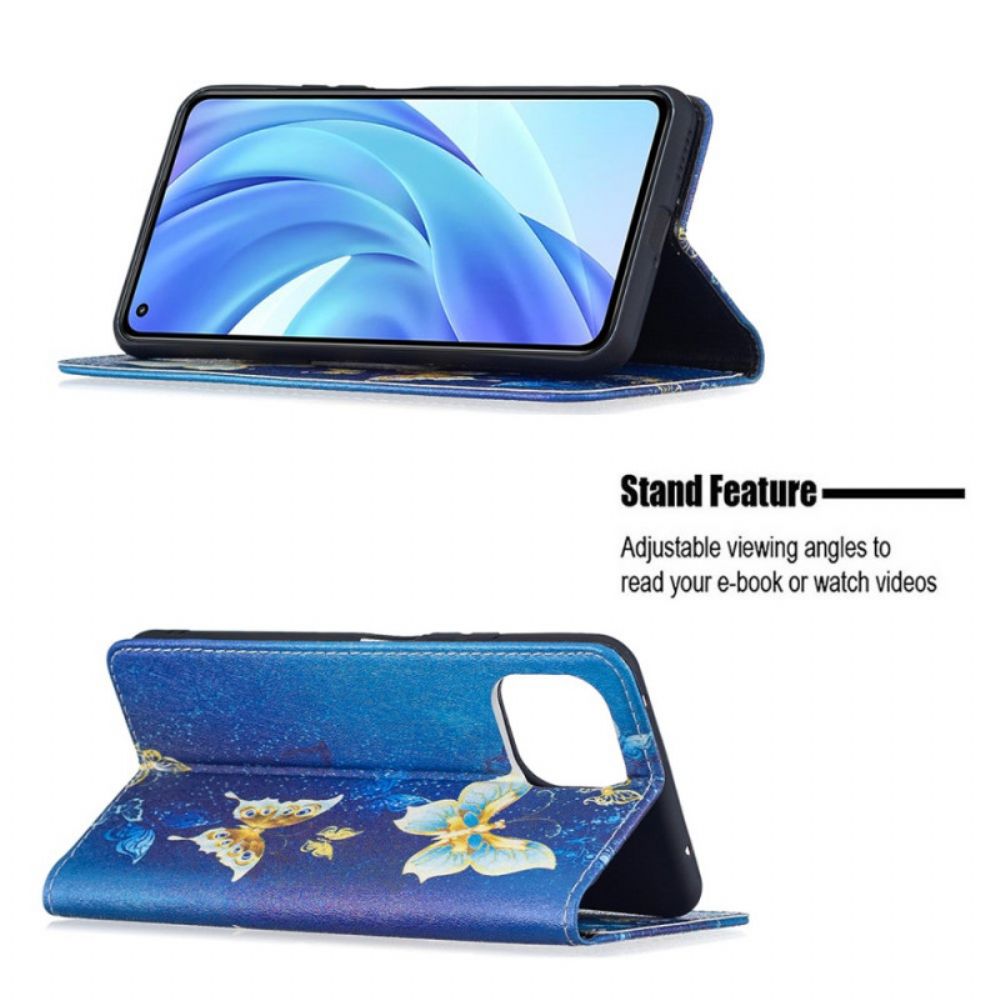 Schutzhülle Für Xiaomi Mi 11 Lite 5G NE / Mi 11 Lite 4G / 5G Flip Case Schmetterlinge