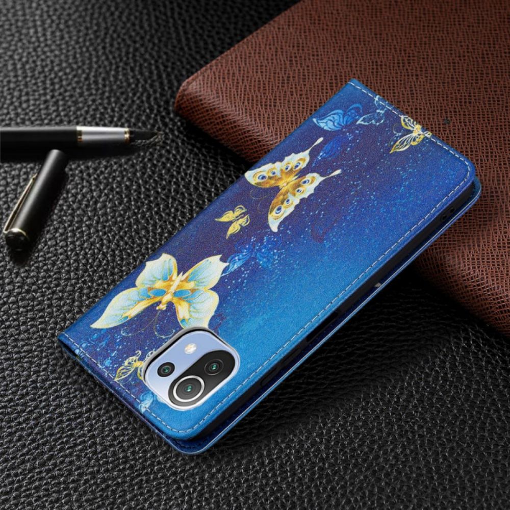Schutzhülle Für Xiaomi Mi 11 Lite 5G NE / Mi 11 Lite 4G / 5G Flip Case Schmetterlinge