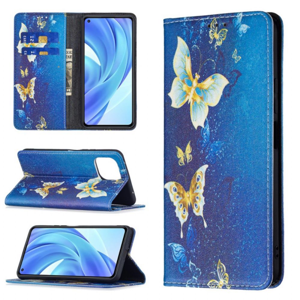 Schutzhülle Für Xiaomi Mi 11 Lite 5G NE / Mi 11 Lite 4G / 5G Flip Case Schmetterlinge