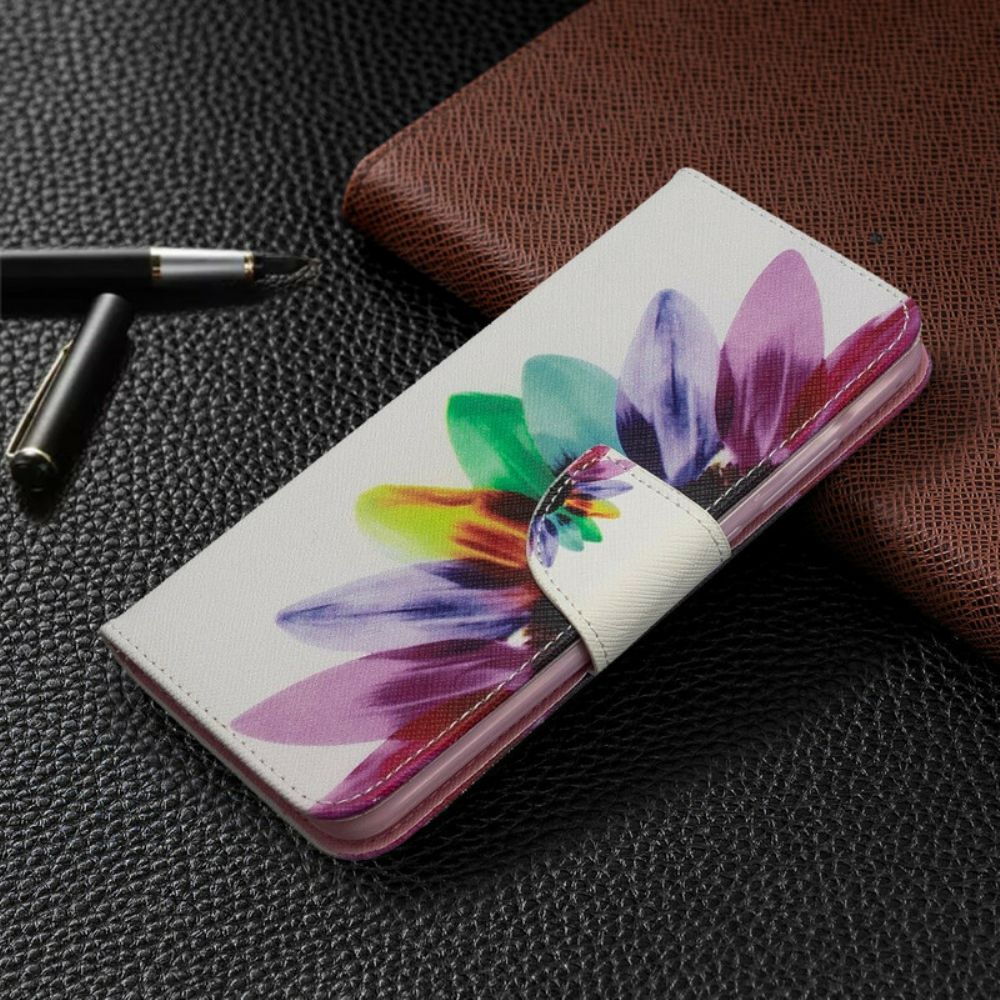 Flip Case Für Xiaomi Redmi 8A Aquarell Blume