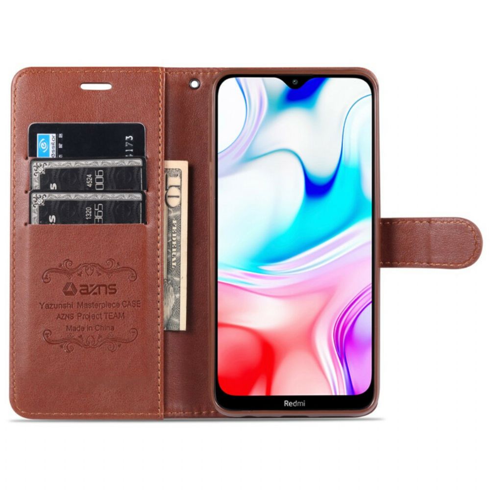 Flip Case Für Xiaomi Redmi 8A Azns Kunstleder