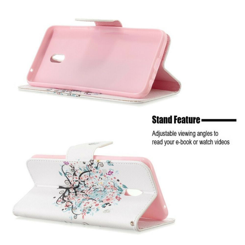 Flip Case Für Xiaomi Redmi 8A Blumiger Baum