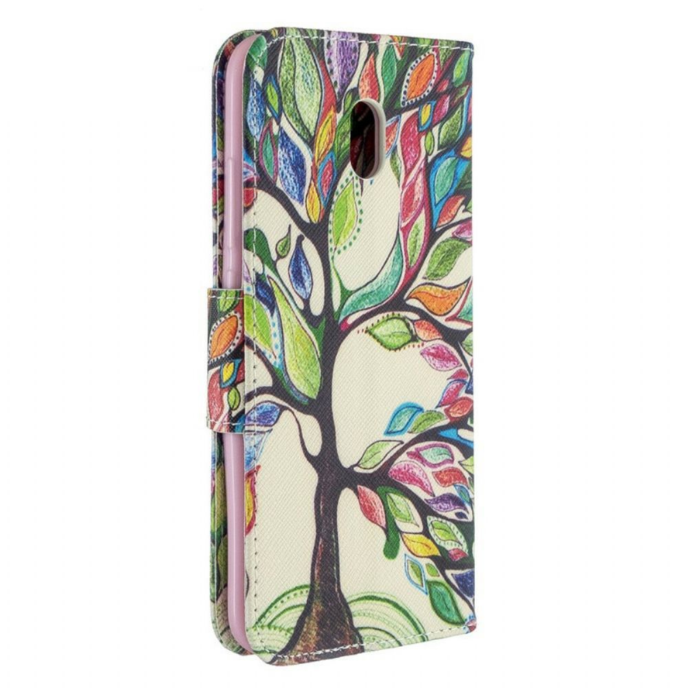 Flip Case Für Xiaomi Redmi 8A Farbiger Baum
