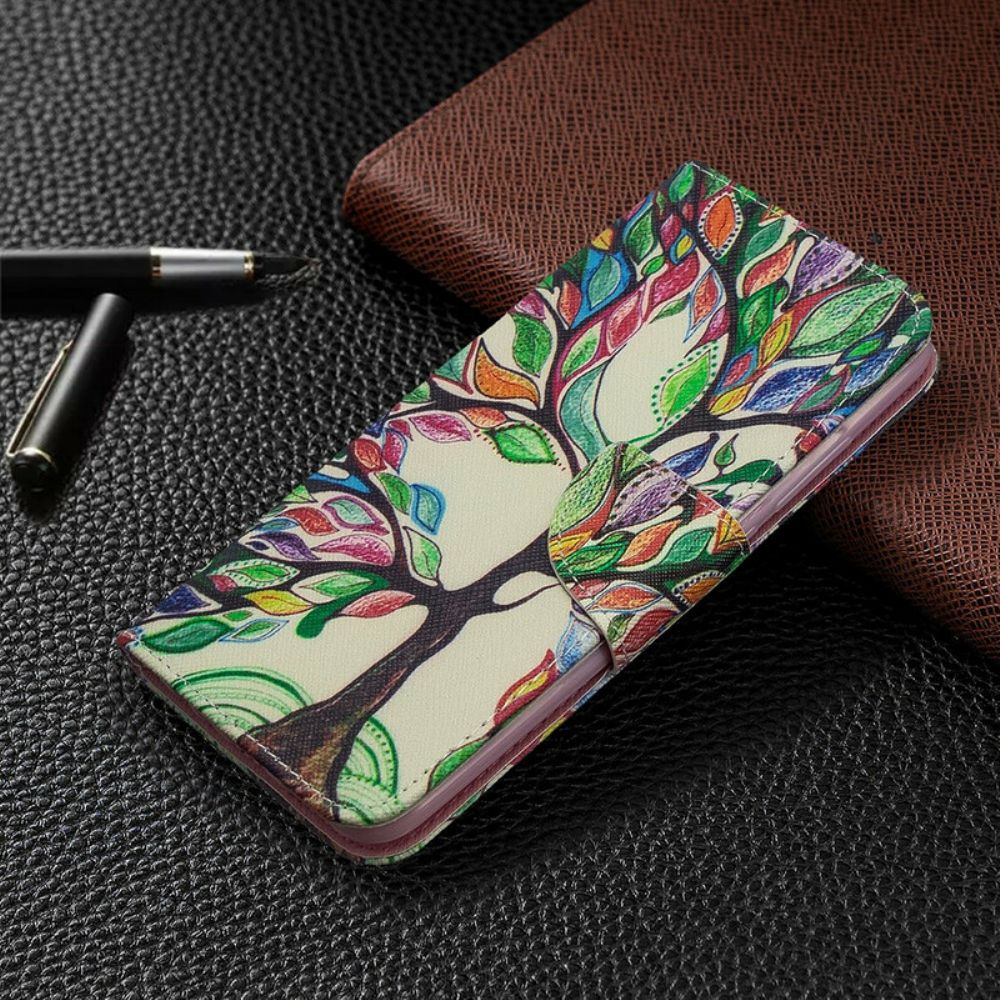 Flip Case Für Xiaomi Redmi 8A Farbiger Baum