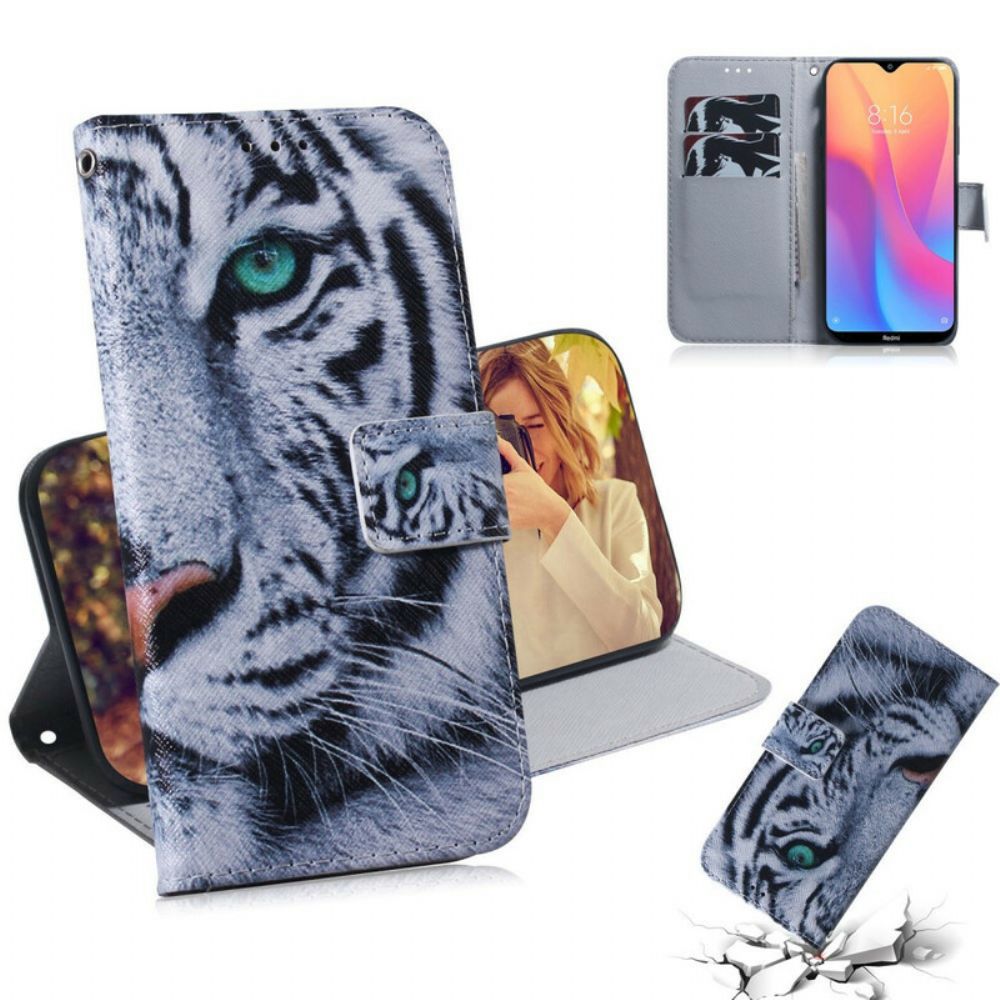 Flip Case Für Xiaomi Redmi 8A Tigergesicht