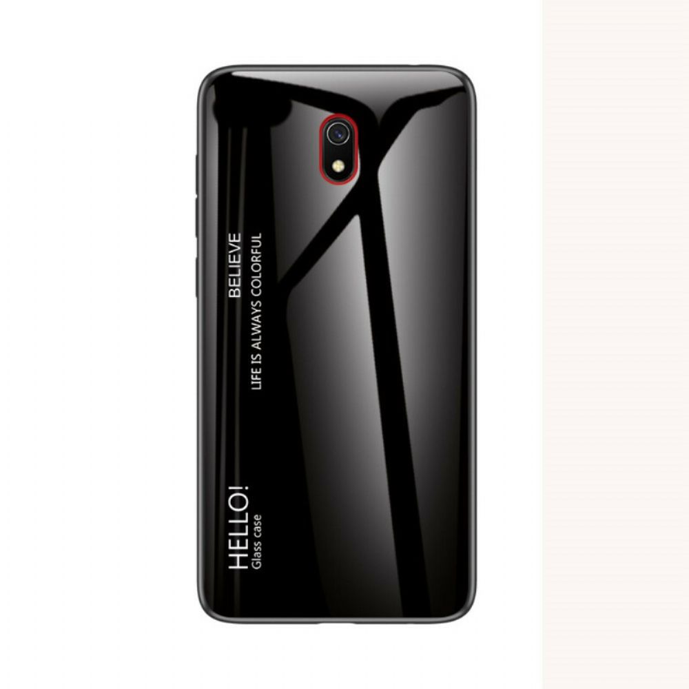 Handyhülle Für Xiaomi Redmi 8A Hallo Tempered Glass