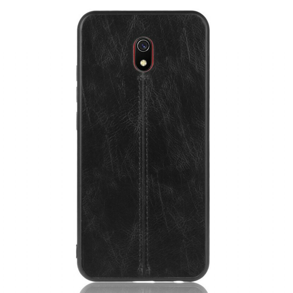 Handyhülle Für Xiaomi Redmi 8A Nähte Lederoptik