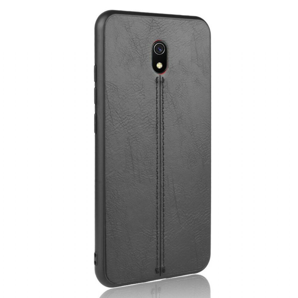 Handyhülle Für Xiaomi Redmi 8A Nähte Lederoptik