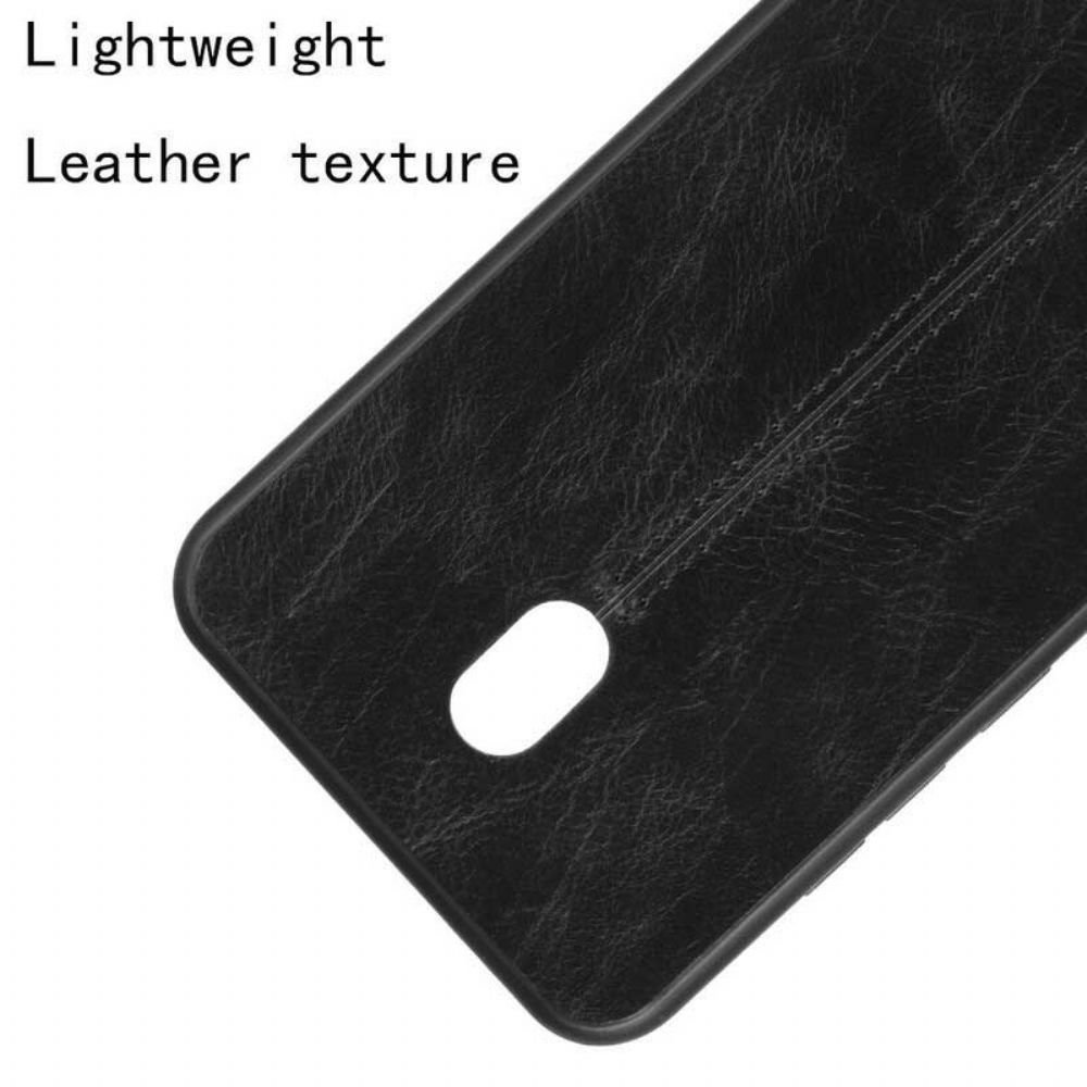Handyhülle Für Xiaomi Redmi 8A Nähte Lederoptik