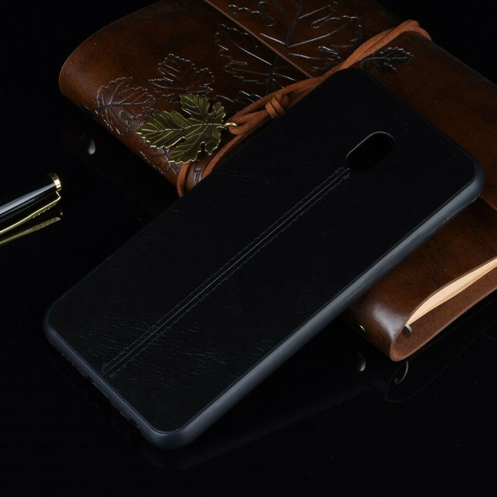 Handyhülle Für Xiaomi Redmi 8A Nähte Lederoptik