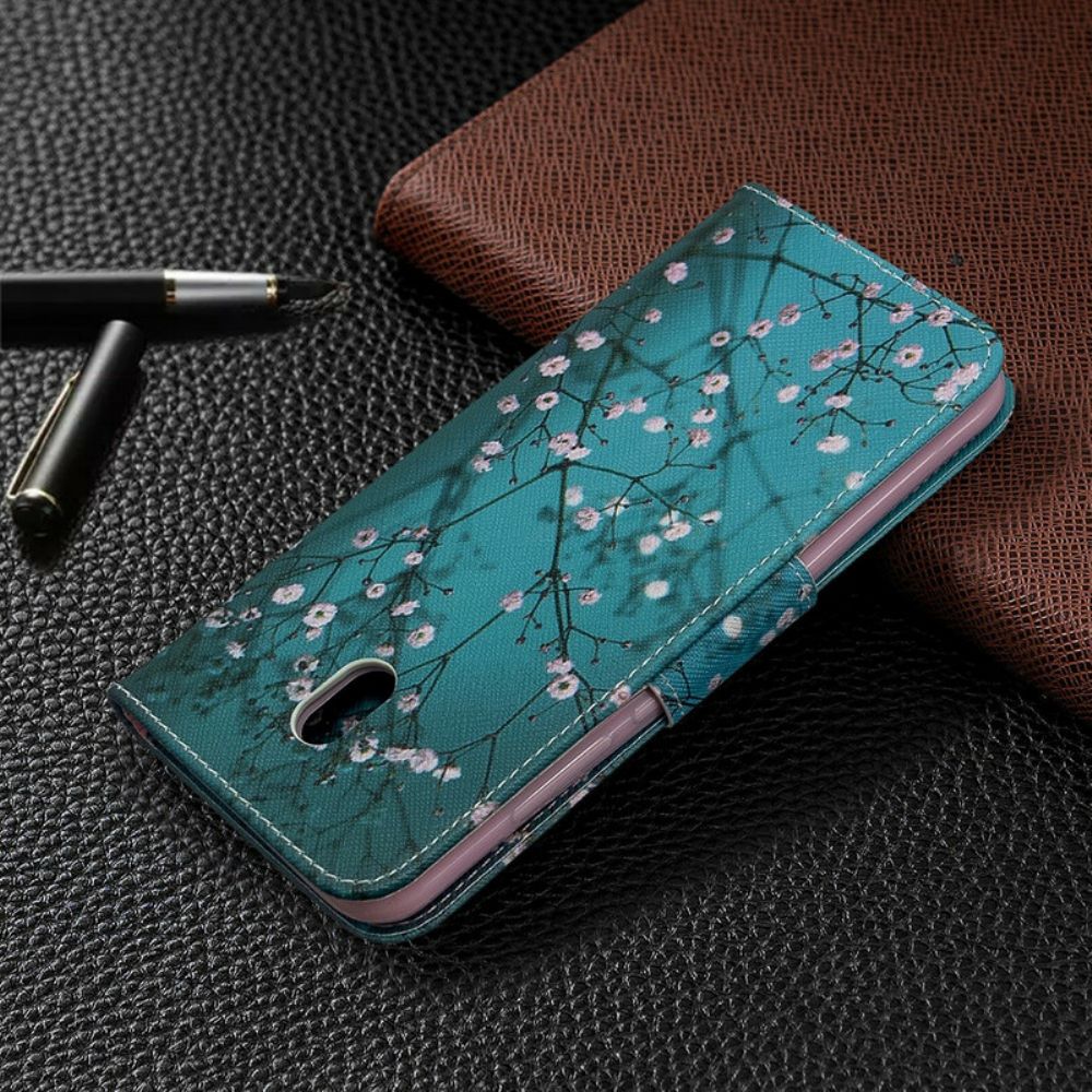 Lederhüllen Für Xiaomi Redmi 8A Blühender Baum