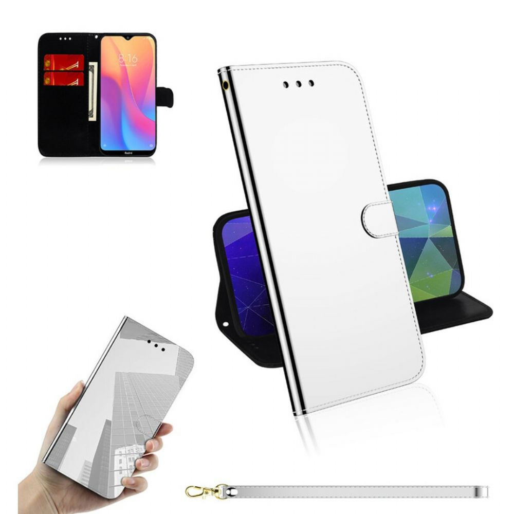 Lederhüllen Für Xiaomi Redmi 8A Spiegelabdeckung Aus Kunstleder