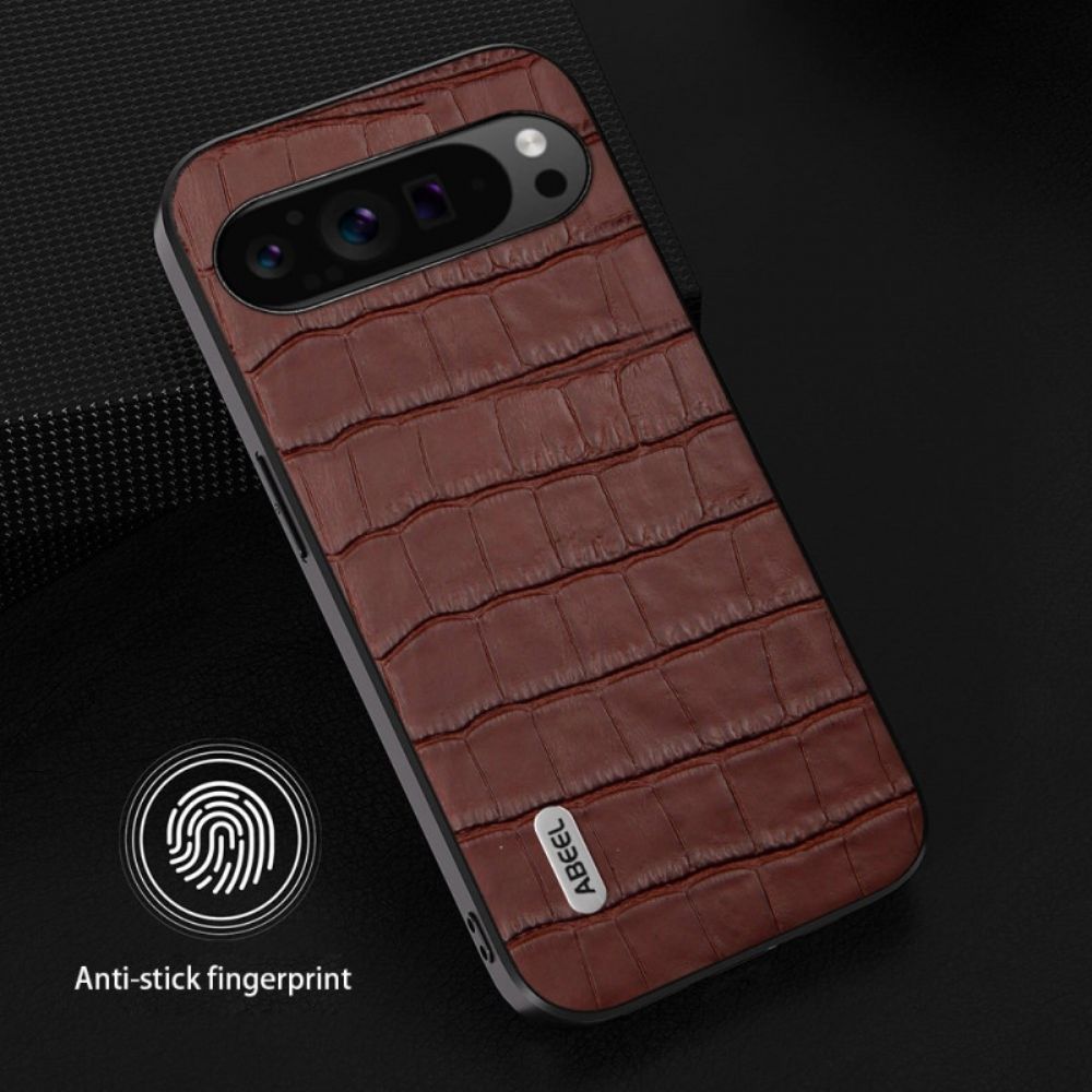 Hülle Für Google Pixel 9 Pro Xl Abeel Leder Mit Krokodileffekt