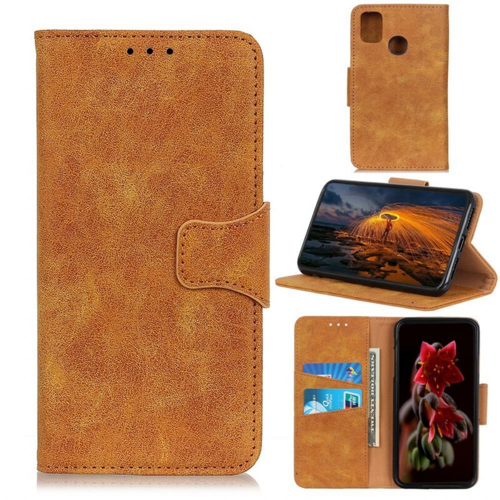 Flip Case Für Oppo A53 / A53s Vintage Spaltleder