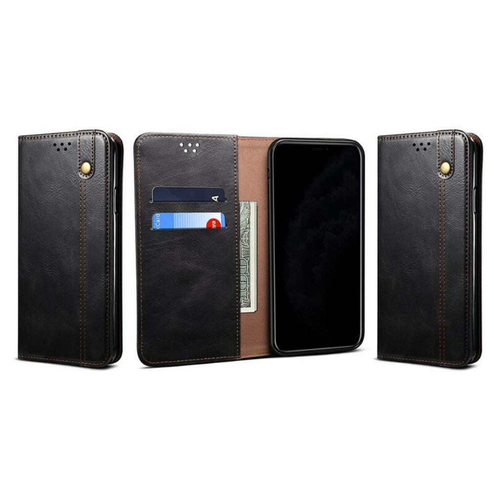 Schutzhülle Für Oppo A53 / A53s Flip Case Gewachstes Kunstleder