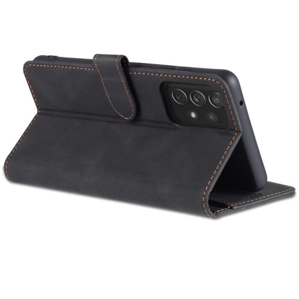 Flip Case Für Samsung Galaxy A72 4G / 5G Azns Ledereffekt