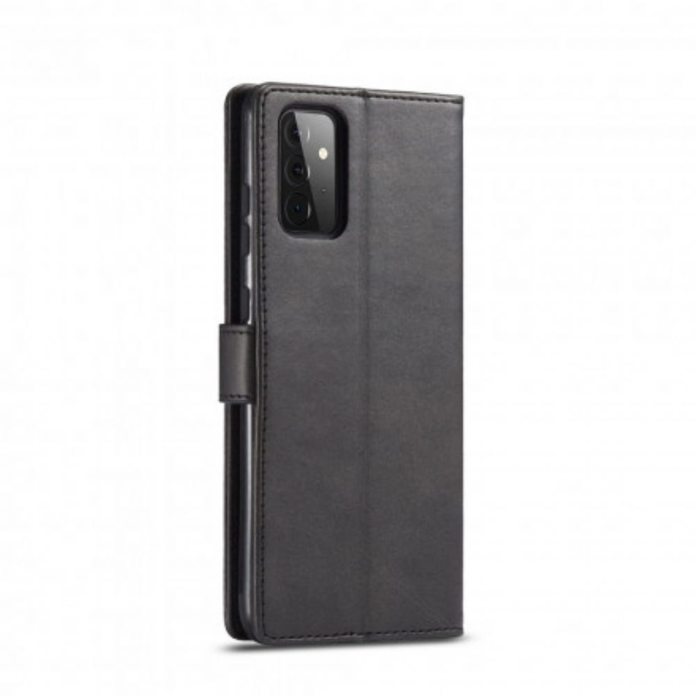 Flip Case Für Samsung Galaxy A72 4G / 5G Lc.imeeke Ledereffekt