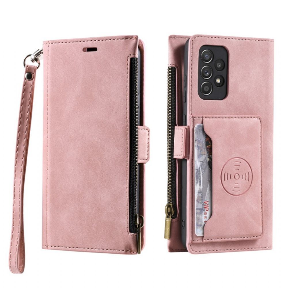 Flip Case Für Samsung Galaxy A72 4G / 5G Münz- Und Kartenhalter