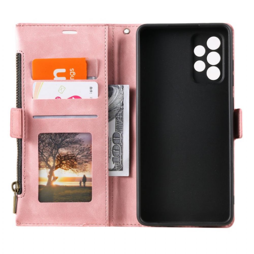 Flip Case Für Samsung Galaxy A72 4G / 5G Münz- Und Kartenhalter