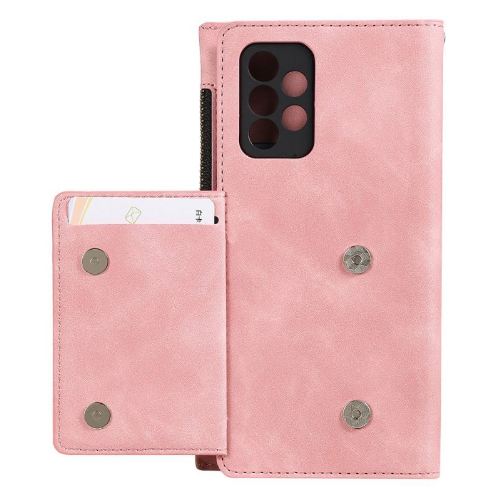 Flip Case Für Samsung Galaxy A72 4G / 5G Münz- Und Kartenhalter