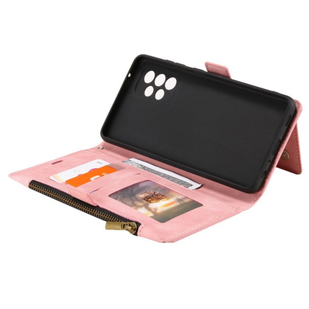 Flip Case Für Samsung Galaxy A72 4G / 5G Münz- Und Kartenhalter