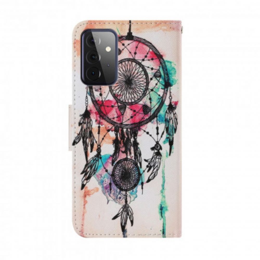 Flip Case Für Samsung Galaxy A72 4G / 5G Traumfänger-aquarell