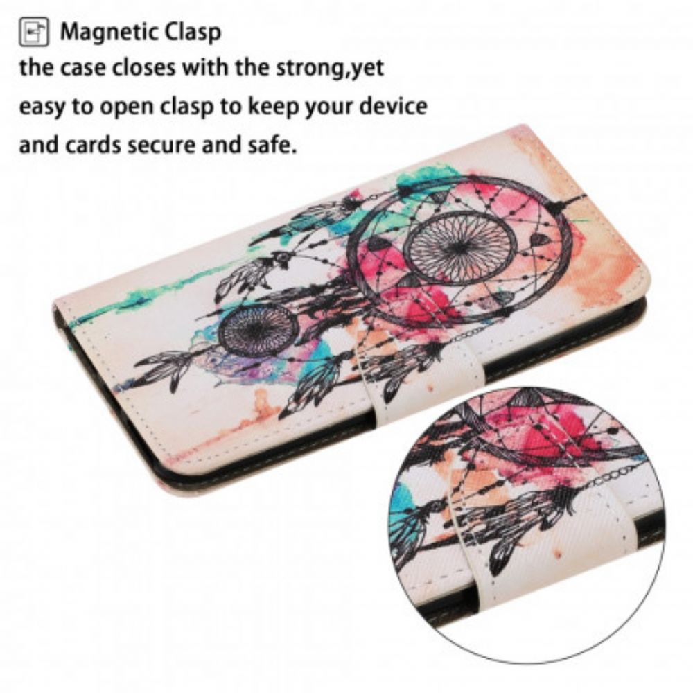 Flip Case Für Samsung Galaxy A72 4G / 5G Traumfänger-aquarell