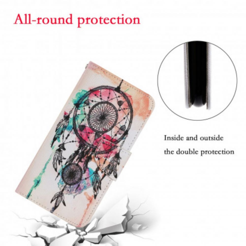 Flip Case Für Samsung Galaxy A72 4G / 5G Traumfänger-aquarell