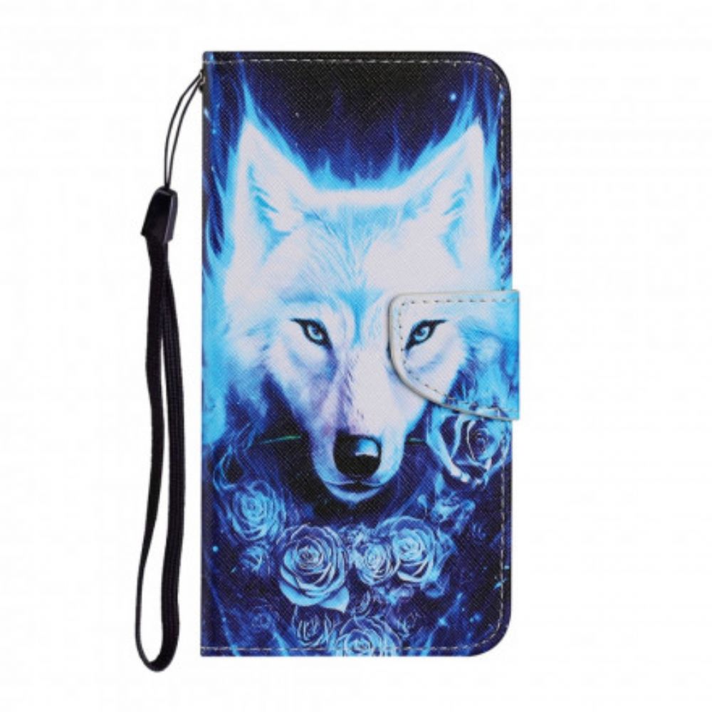 Flip Case Für Samsung Galaxy A72 4G / 5G Weißer Wolf