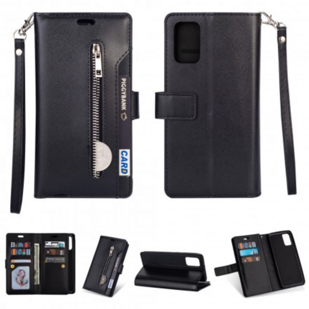 Lederhüllen Für Samsung Galaxy A72 4G / 5G Brieftasche Mit Lanyard