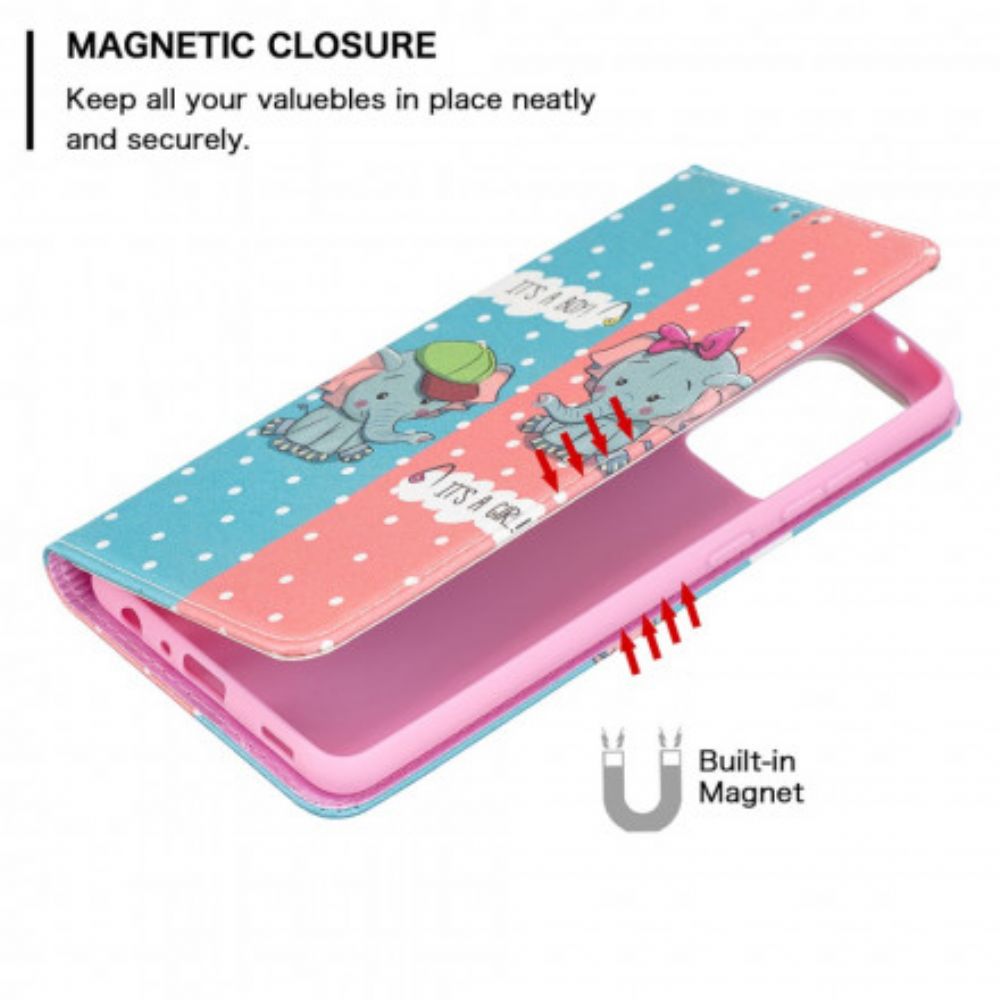 Schutzhülle Für Samsung Galaxy A72 4G / 5G Flip Case Elefantenbabys