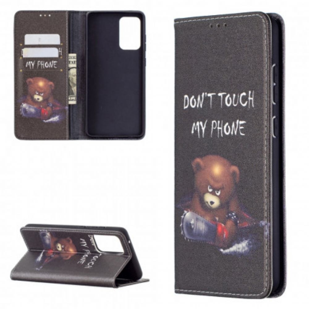 Schutzhülle Für Samsung Galaxy A72 4G / 5G Flip Case Gefährlicher Bär