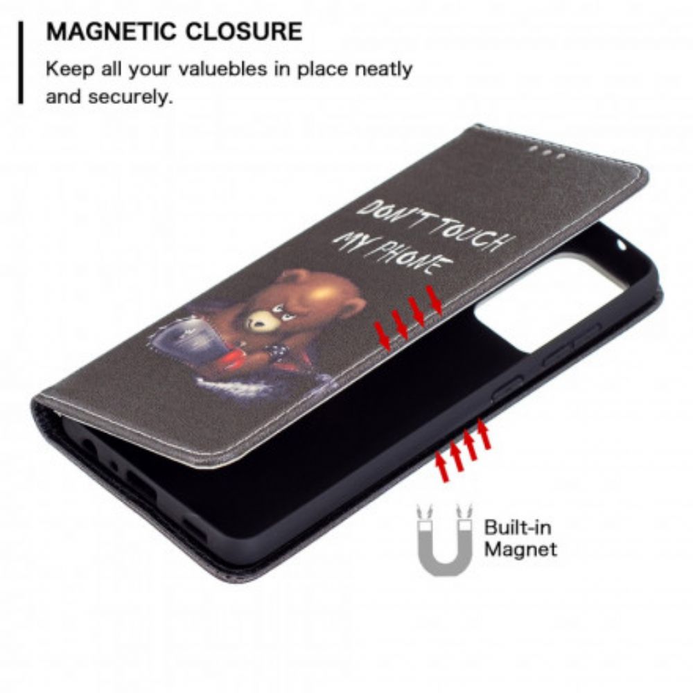 Schutzhülle Für Samsung Galaxy A72 4G / 5G Flip Case Gefährlicher Bär