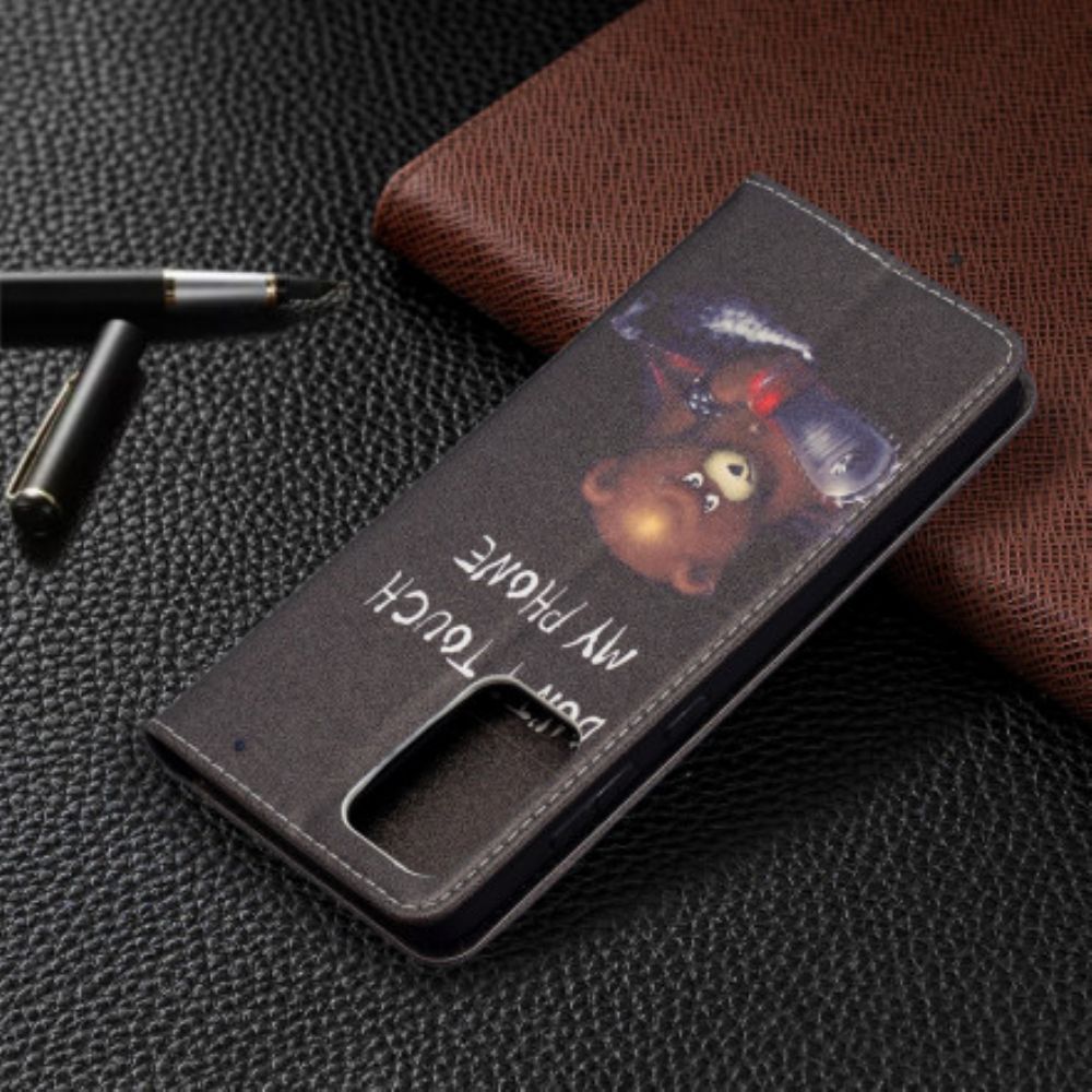 Schutzhülle Für Samsung Galaxy A72 4G / 5G Flip Case Gefährlicher Bär