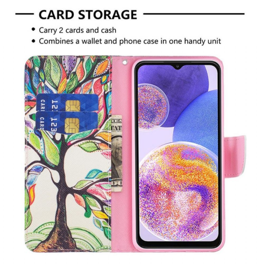 Flip Case Für Samsung Galaxy M53 5G Baum