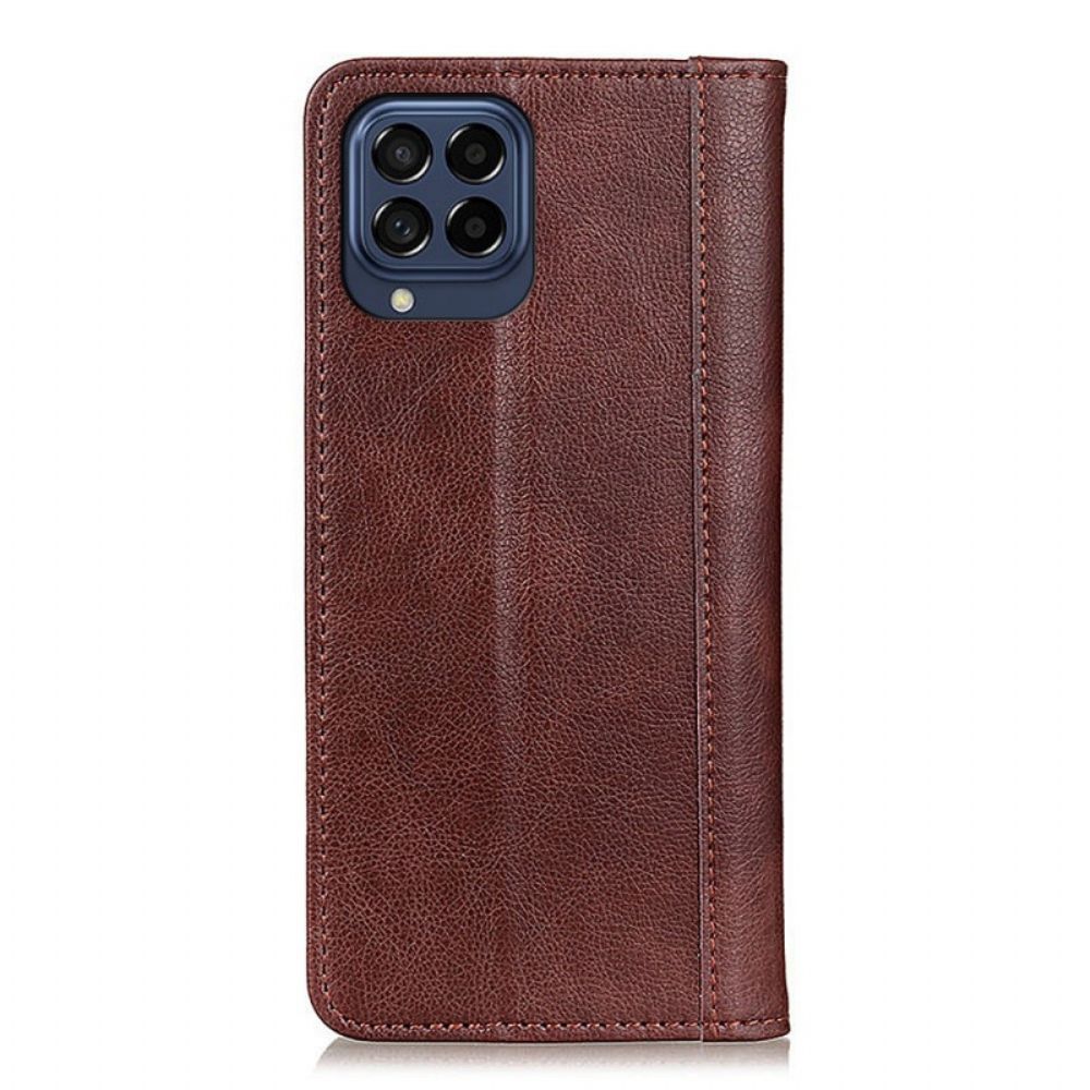 Flip Case Für Samsung Galaxy M53 5G Litchi-spaltleder