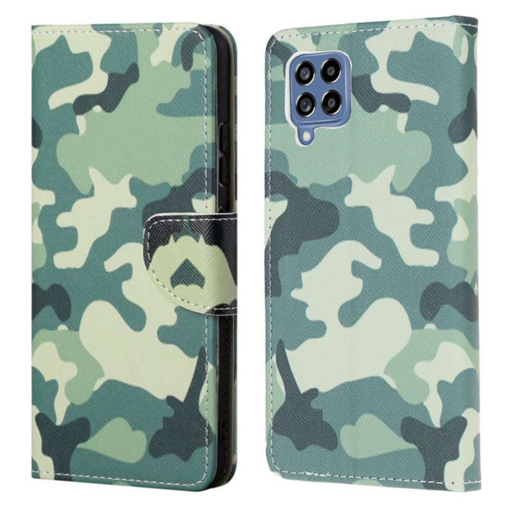 Lederhüllen Für Samsung Galaxy M53 5G Militärische Tarnung