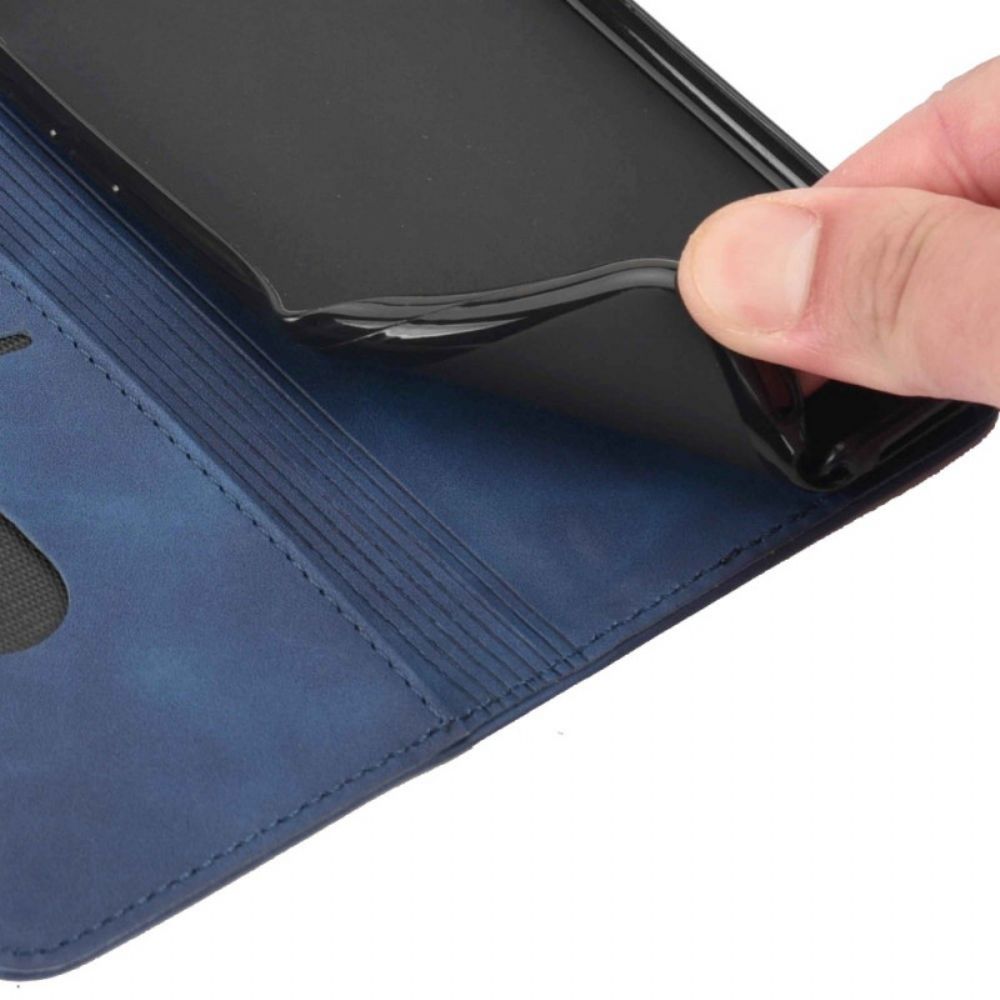 Lederhüllen Für Samsung Galaxy M53 5G Zweifarbige Eleganz